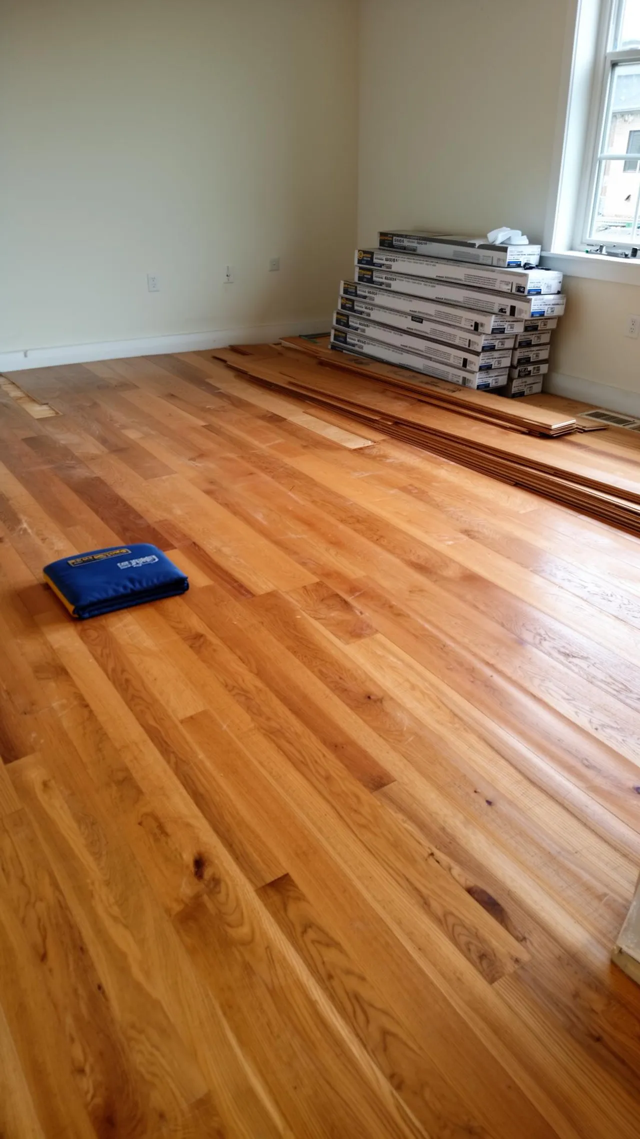 Platte County Flooring Pros installer professionally fitting luxury vinyl plank flooring